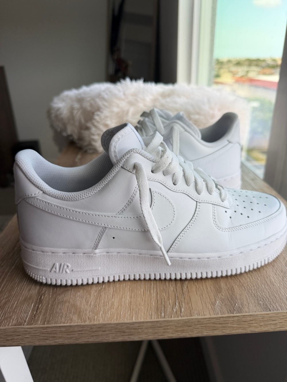 Nike White Leather Low-Top Sneakers